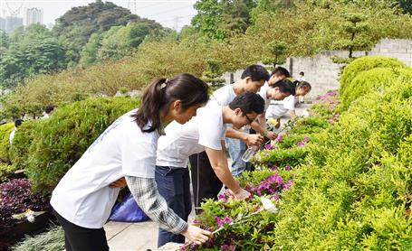 公司党委与北雀社区党委开展清明祭扫活动